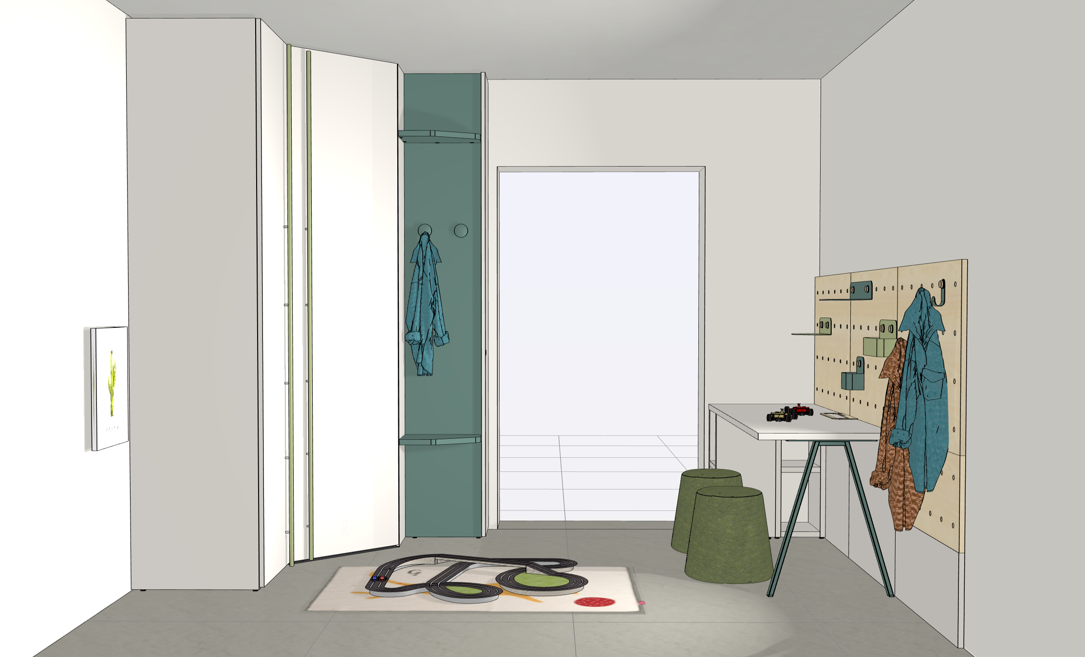 shotje kast en bureau 